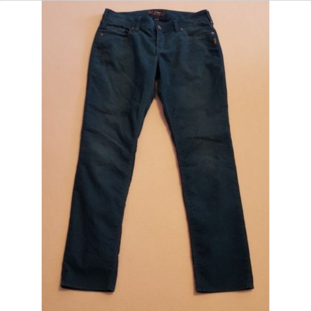 Silver Suki Skinny Corduroy Pants Teal Size 30x31